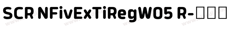 SCR NFivExTiRegW05 R字体转换